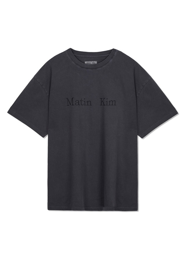 [Matin Kim] PIGMENT LOGO TOP IN DARK GREY 正規品 韓国ブランド 韓国通販 韓国代行 韓国ファッション マーティンキム matinkim 日本 店舗