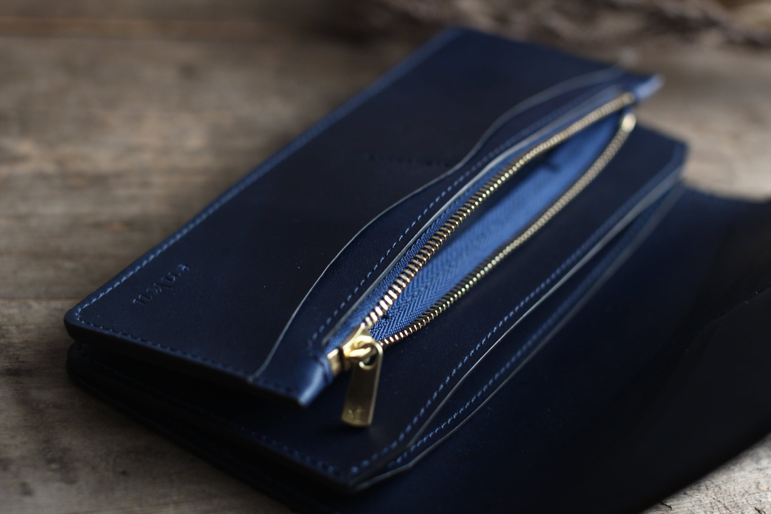 藍染革[Cordovan] 長財布 | enku Onlineshop