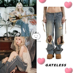 ★AESPA ウィンター 着用!!【GATELESS】BOLD DENIM
