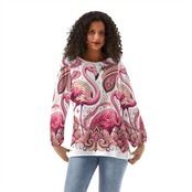 Women's Long-Sleeve Chiffon Blouse Paisley 4449