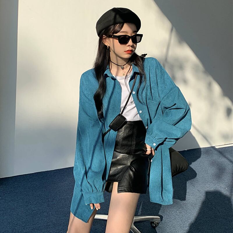 ブルールーズシャツ スプリング ロング 春物 試着室75874911668