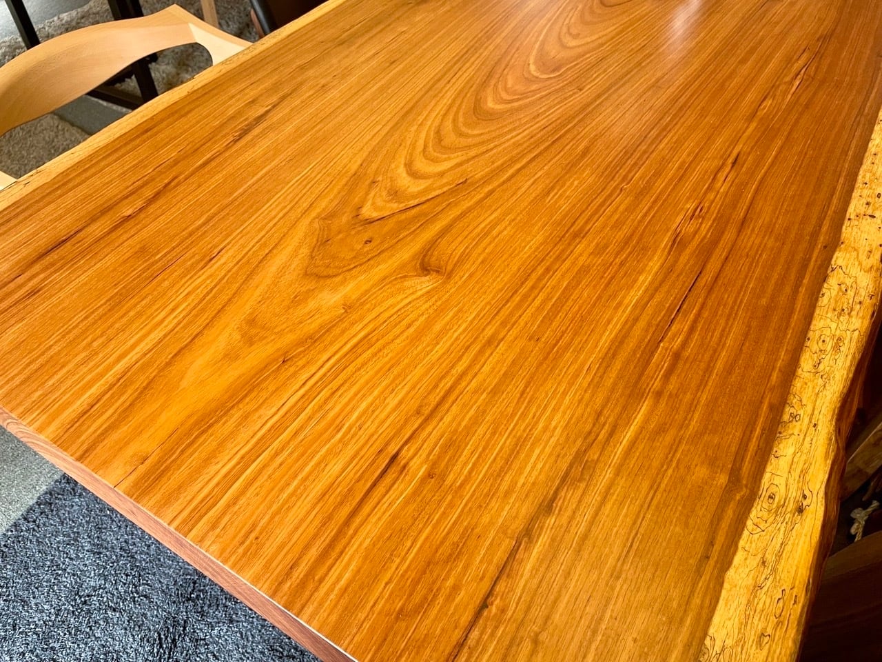 ベリ_2400×910-930-950×75_柏店_テーブル天板/一枚板 17239 | 千年家具