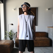 KUON / Boro Patched Sleeveless Top