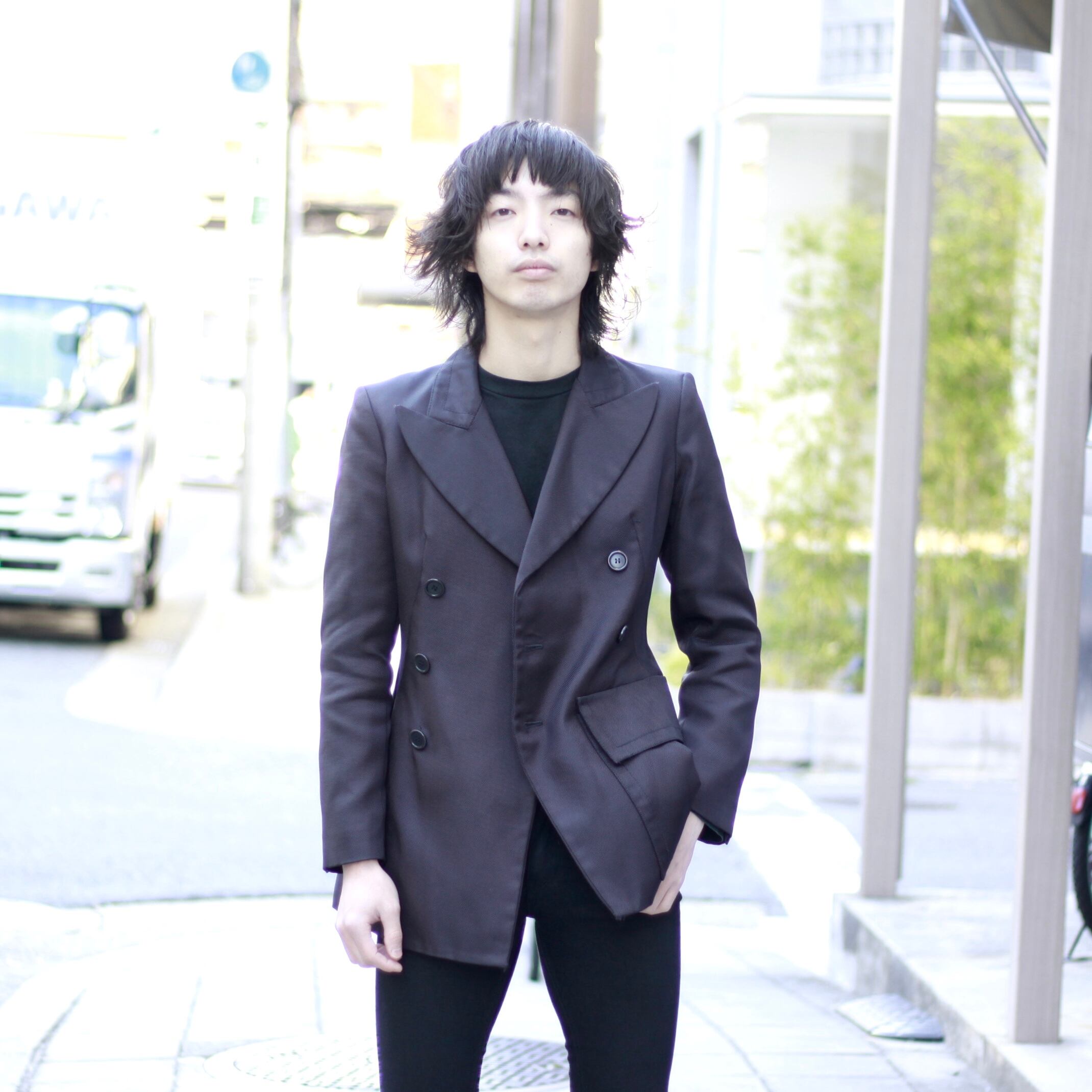 0750. DIRK BIKKEMBERGS HOMMES Nylon tailored jacket ダーク 