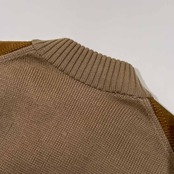 イタリア製 激渋 ビンテージ scaloe PARIS milano スエードレザー & ウールニット ジャケット カーディガン/キャメル ベージュ系