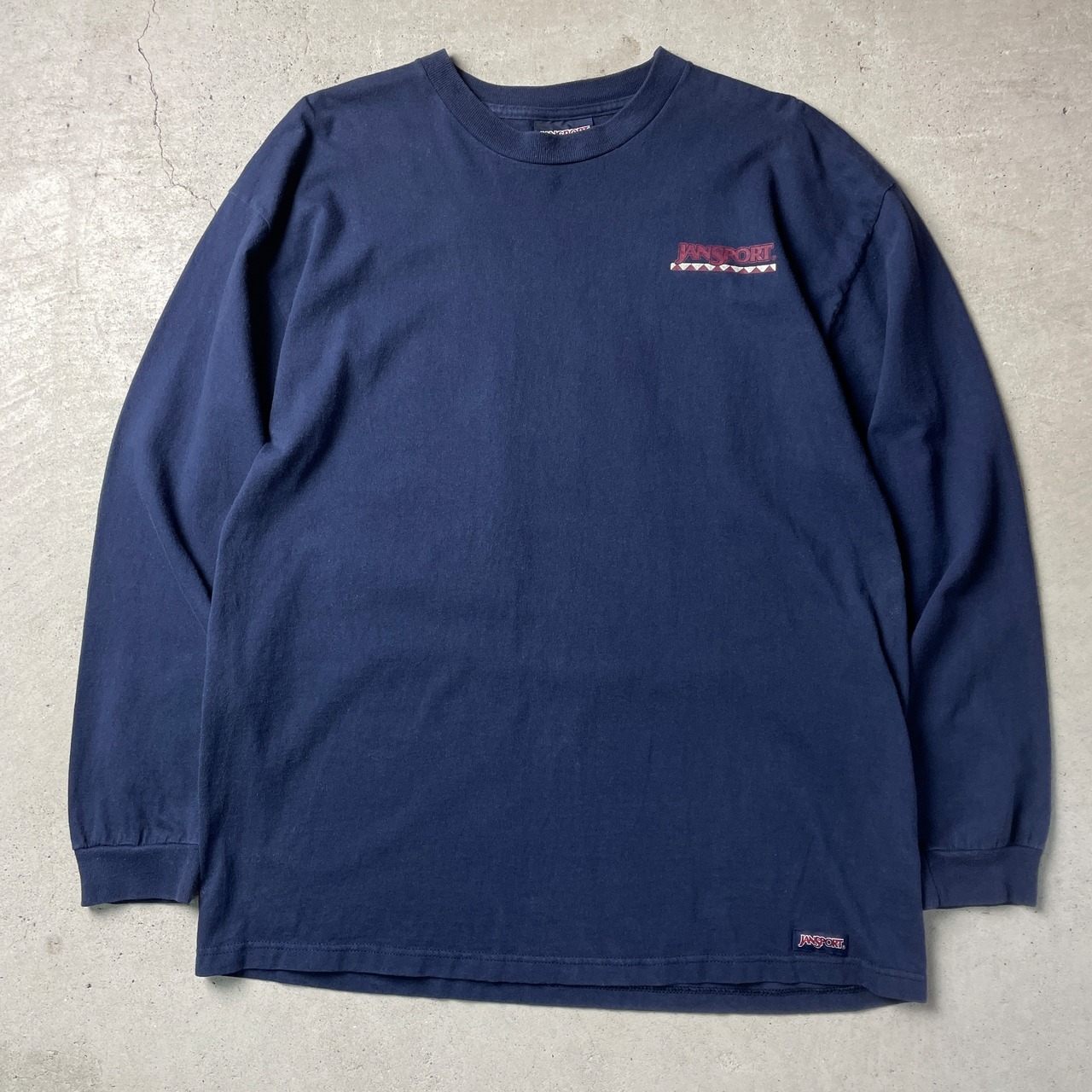 90年代 USA製 JANSPORT ジャンスポーツ 両面プリント ロングTシャツ 