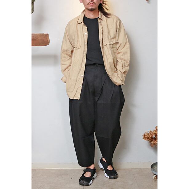 Porter Classic ROLL UP LINEN SHIRT -FRENCH LINEN- ポーター