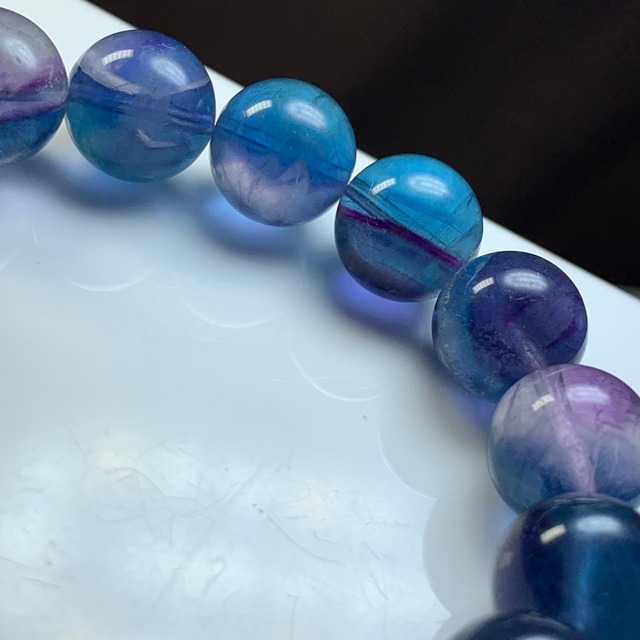 2.グラデーション☆ブルーフローライト ブレスレット