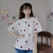 ✞ Tシャツ きれいめ☆プリント半袖スリーブトップス ショート スウィート ✞ゴスロリ SM ミリ 甘ロリ クラロリ 和ロリ エレガント 黒ロリ 姫ロリ 華ロリ BB-BB3580062