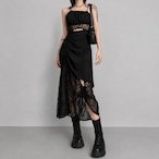 sheer lace cutout onepiece / l0551