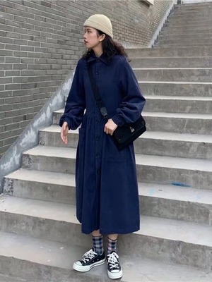 レギュラーカラーワンピース