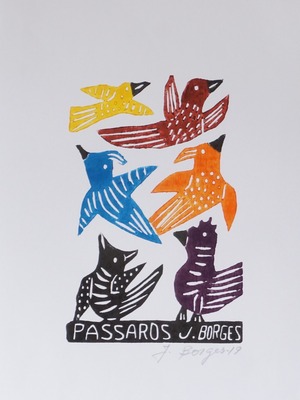 J.BORGES ジョタ・ボルジェス 木版画S　【PASSAROS】