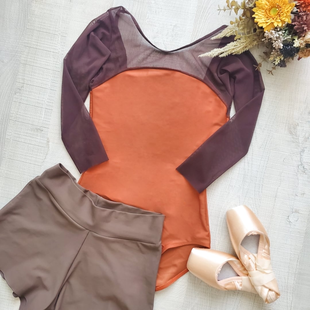ballet leotard “Jupiter”【テラコッタ×チョコレート】 | herz(ヘルツ
