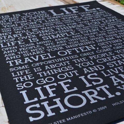 This Is Your Life Holstee マニフェストポスター 小サイズ30 5cm 40 5cm Black Mydecor