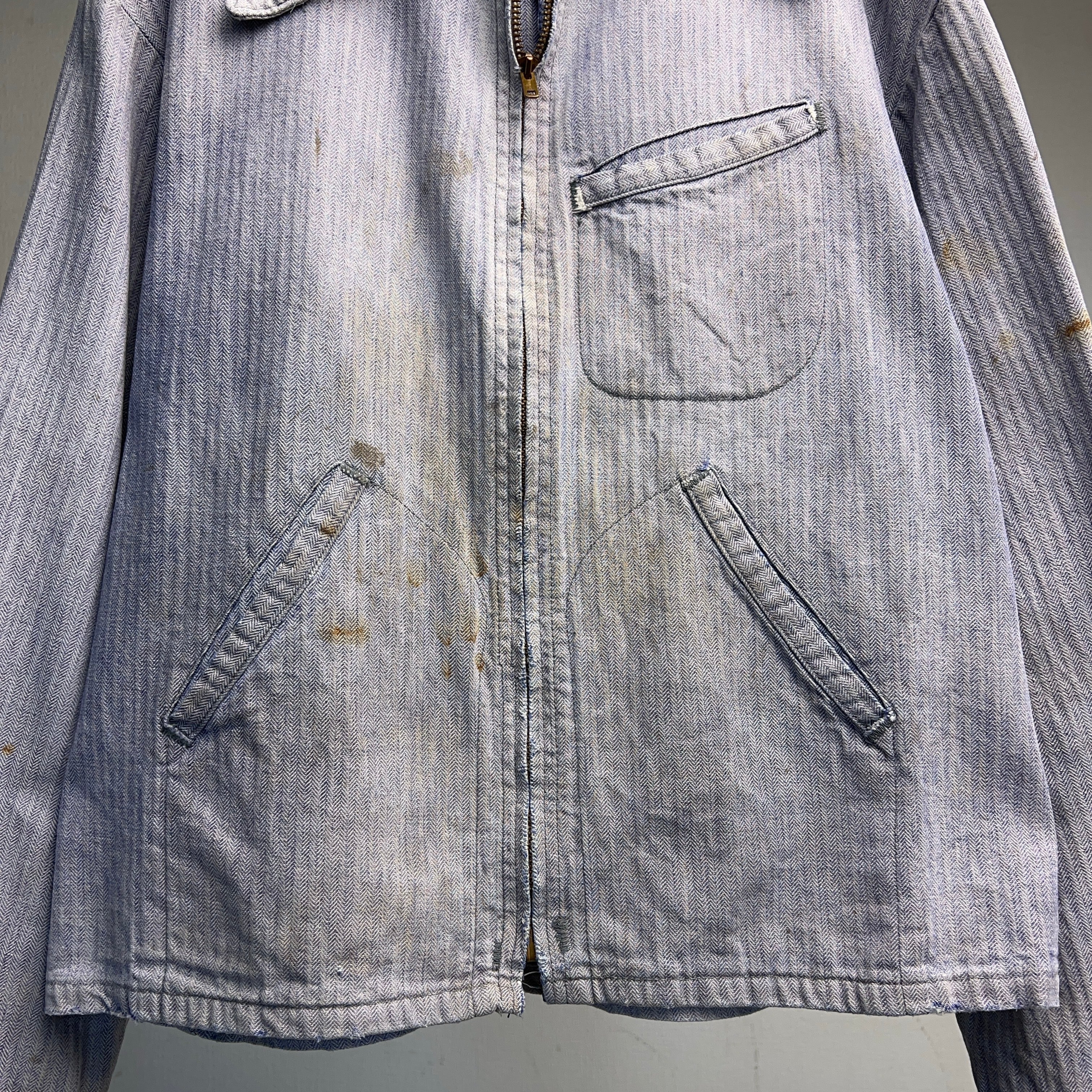 1970's HBT WORK JACKET BORO FADED 70年代 ヘリンボーンツイル ワーク