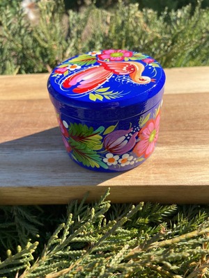 ペトリキウカ塗り　木製小物入れ・ジュエリーボックス（ティモシェンコ作）ウクライナ製