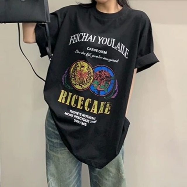 クラシックコインモチーフグラフィックTシャツ 2col R02443