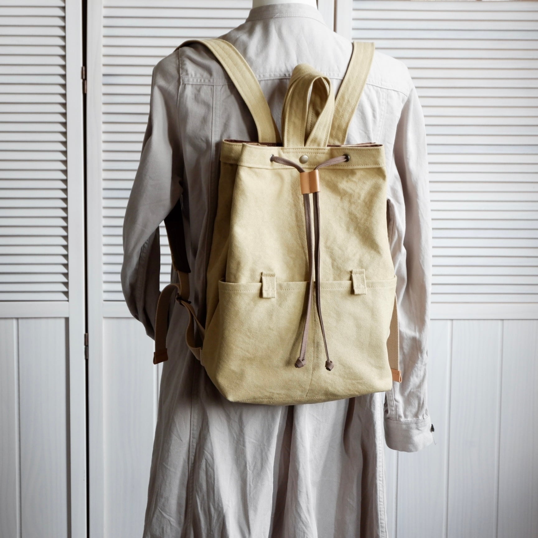 倉敷産帆布の柔らかリュック | myu.handwork｜ 倉敷帆布 トートバッグ