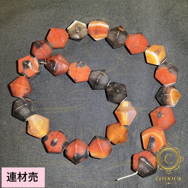 レッドアゲート 角切 タル 連材 赤瑪瑙 ビーズ パワーストーン 高品質 天然石 情熱 幸福感 天然石のビーズ