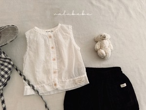 【valu bebe】エアリーコットンブラウス アイボリー 70〜110cm