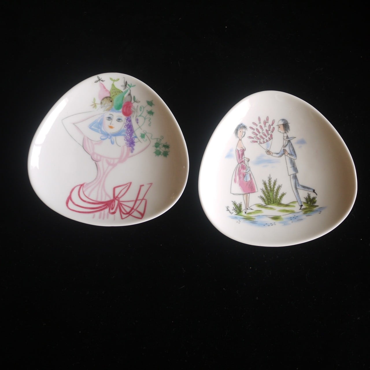 レイモン・ペイネ 三角小皿2P ローゼンタール ドイツ