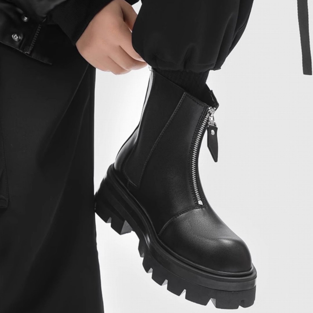 フロントジップアップブーツ S0358