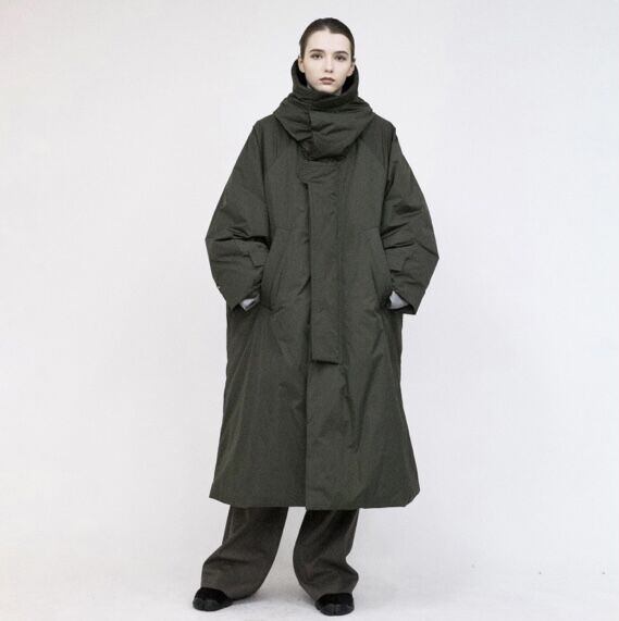 VOAAOV Nylon High Density Cloth Long Coat BLK VODC-G71 | IAAAM