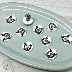 【2個】12mmバッファローホースシューアクリアコートカボション/アクリル /パーツ/