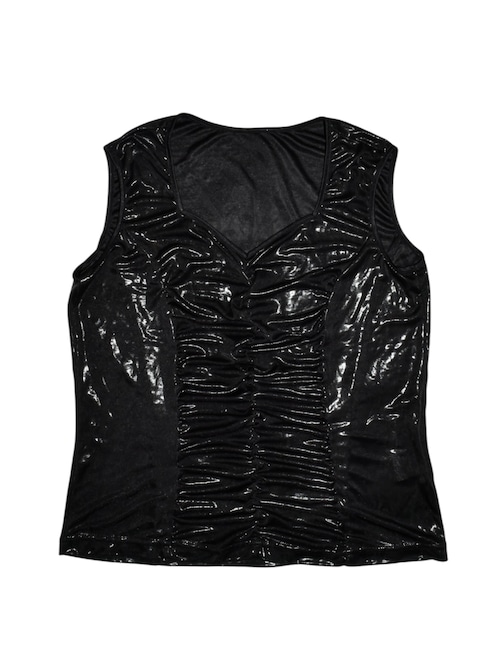 DoReMi Unique Series – Black Gathered Tank Top
