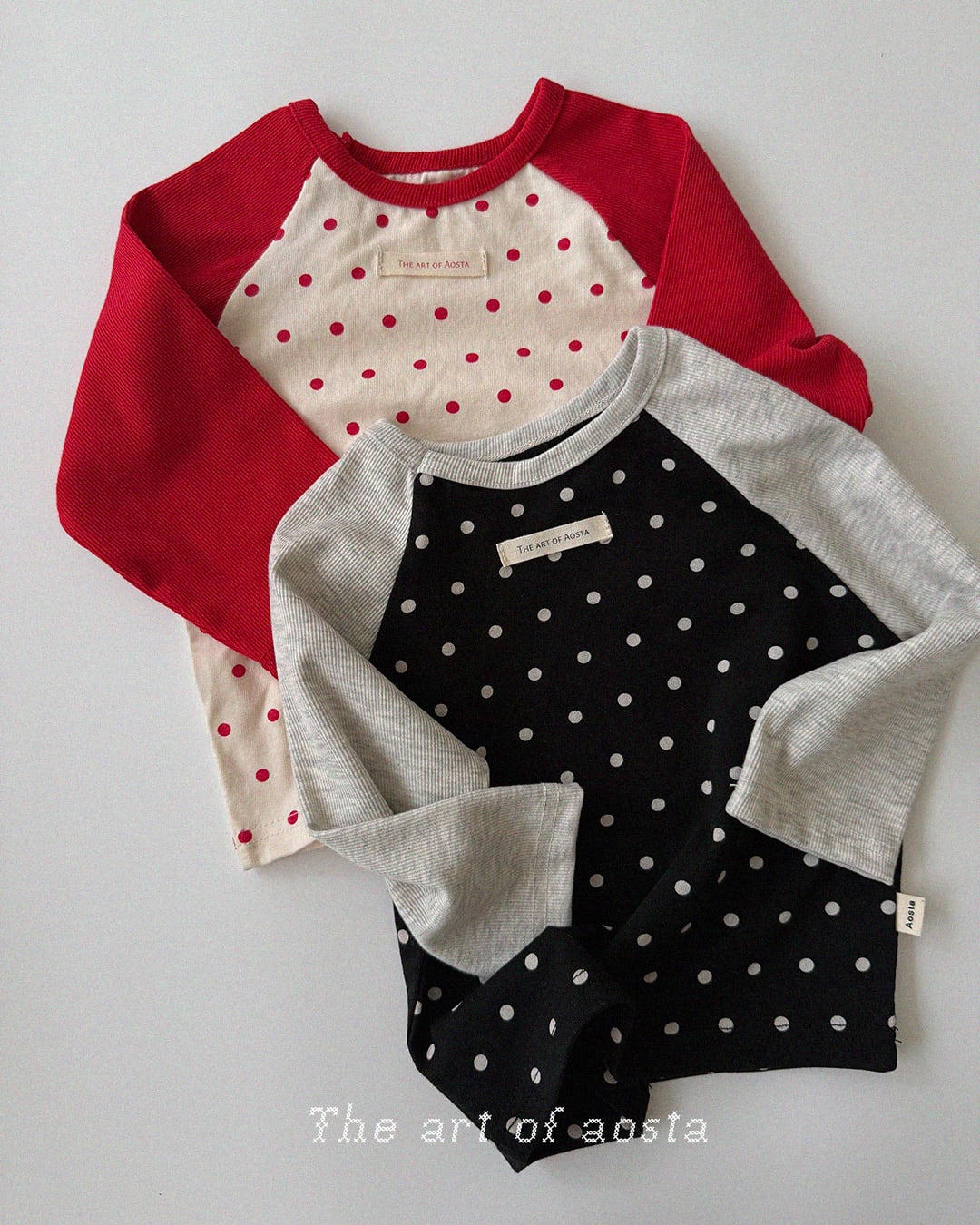 dot raglan tee【aosta】※10月上旬〜中旬発送予定