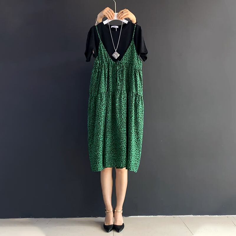 サマースカート ドレス 大きめサイズ 夏物 ミックスインファッション49363139897