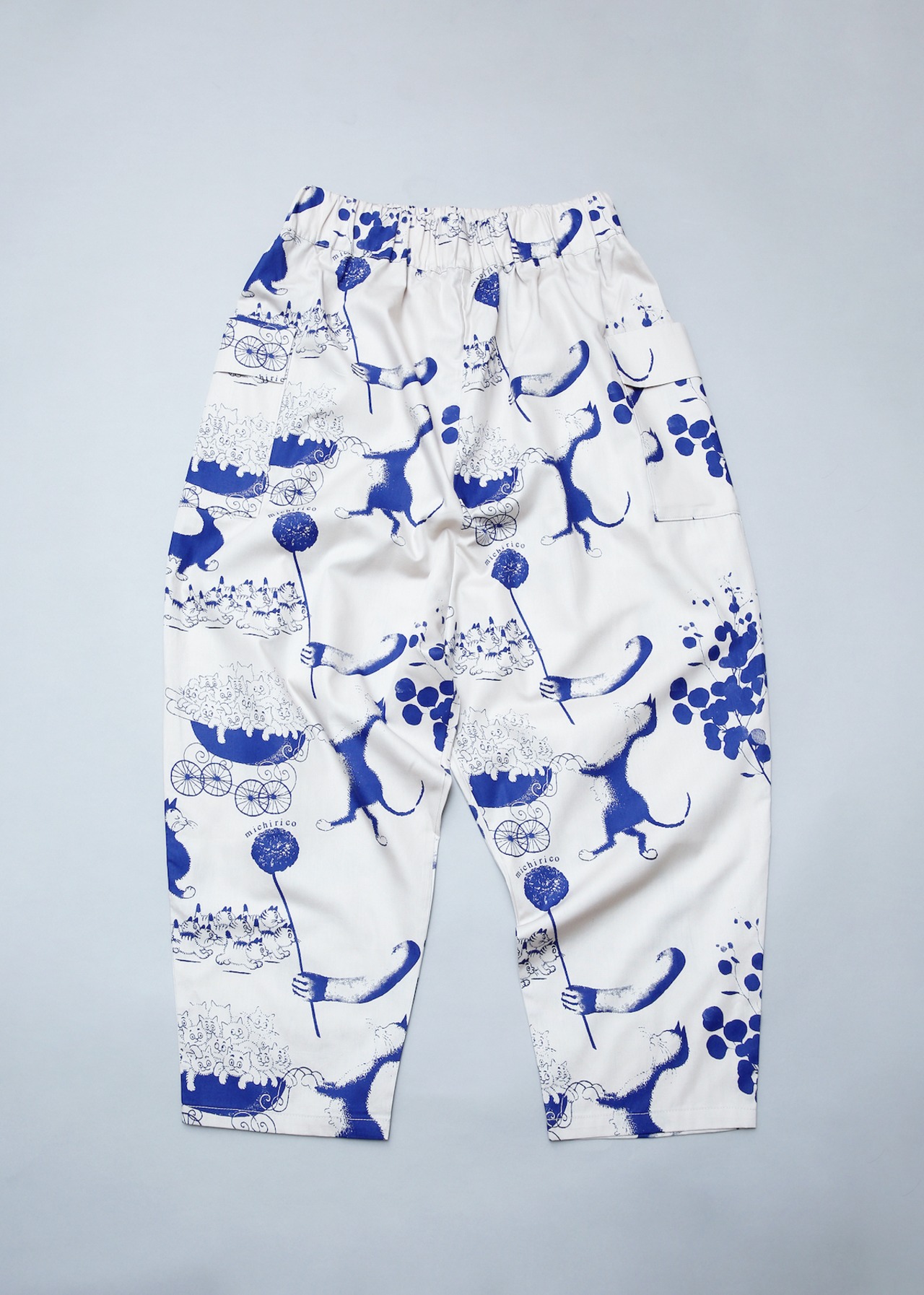 〈 michirico 24SS 〉 Souvenir  Sarouel pants / サファイアブル- / Women's