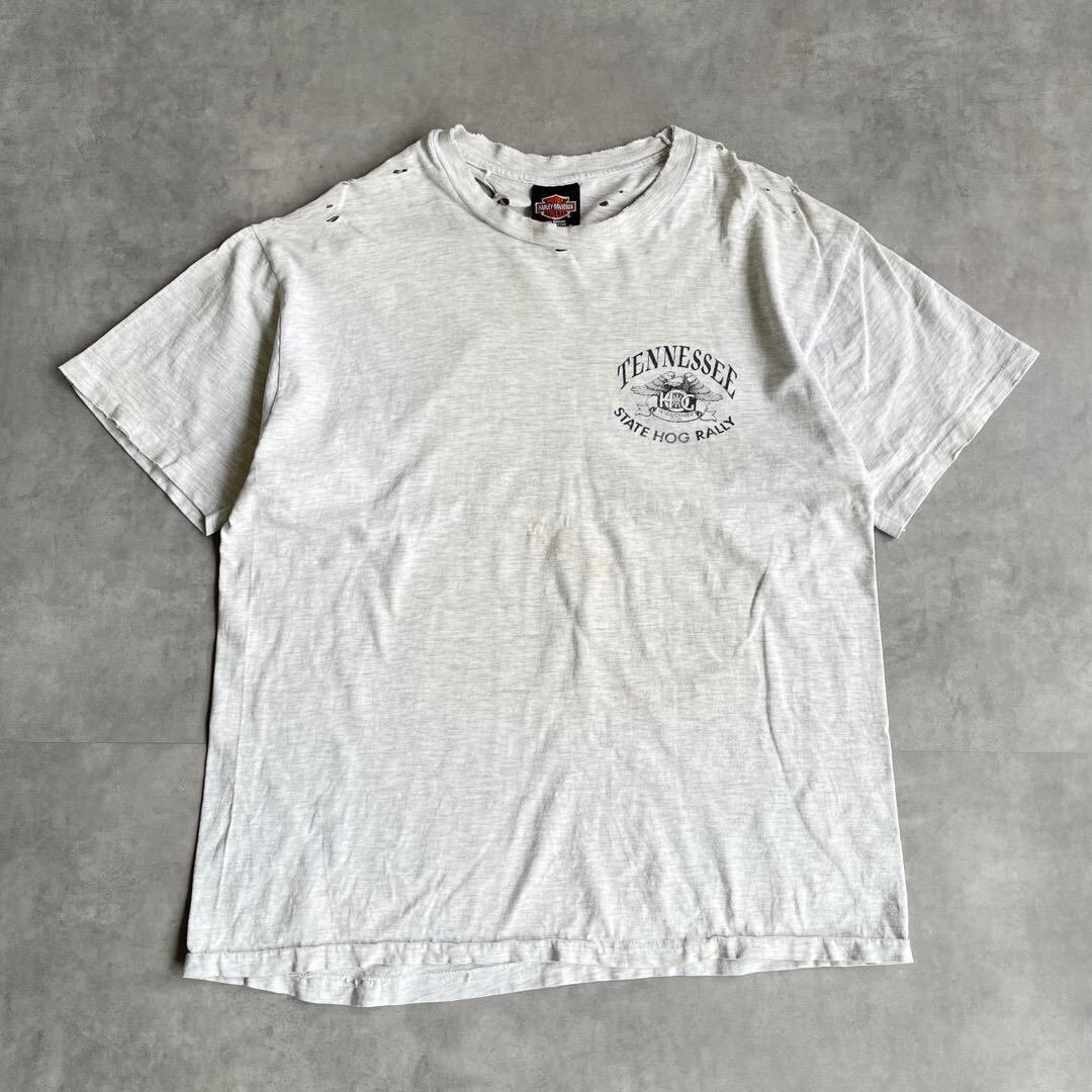 【ボロ】ハーレーダビッドソン　両面プリントTシャツ　90sビンテージ　Lサイズ 90's Harley-Davidson “CONRAD'S” 両面プリント Tシャツ 231009