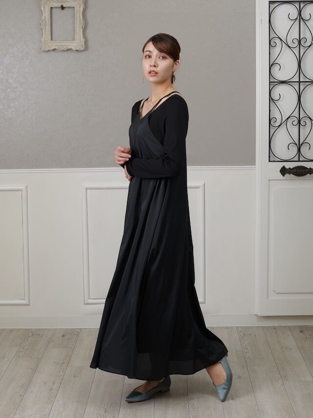 エフォートレスドレス L ブラック エフォートレスドレス ATELIER ROUGE （アトリエルージュ）｜予約商品