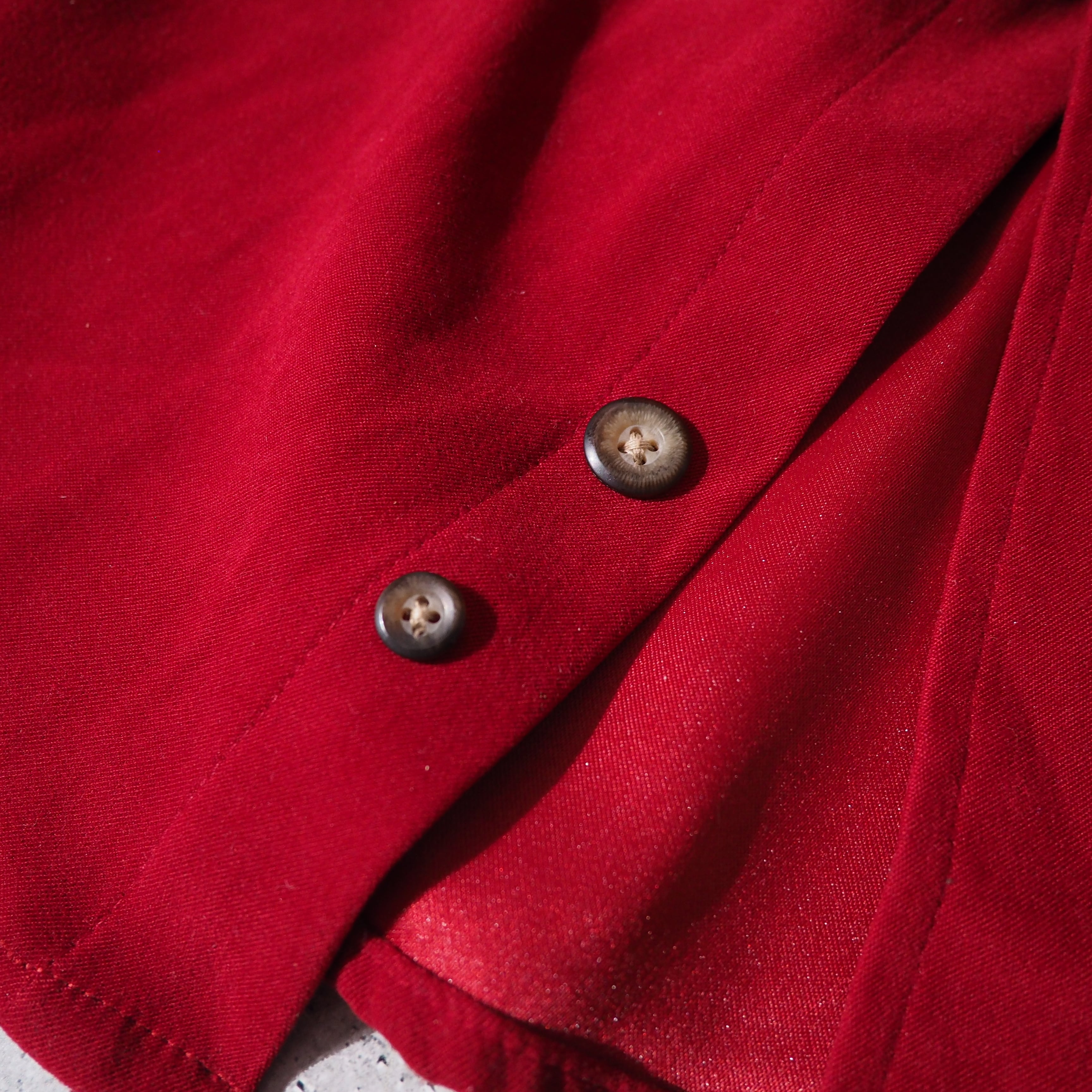 1990s " St. John's Bay " Beautiful Deep Red color vintage Over silhouette shirt