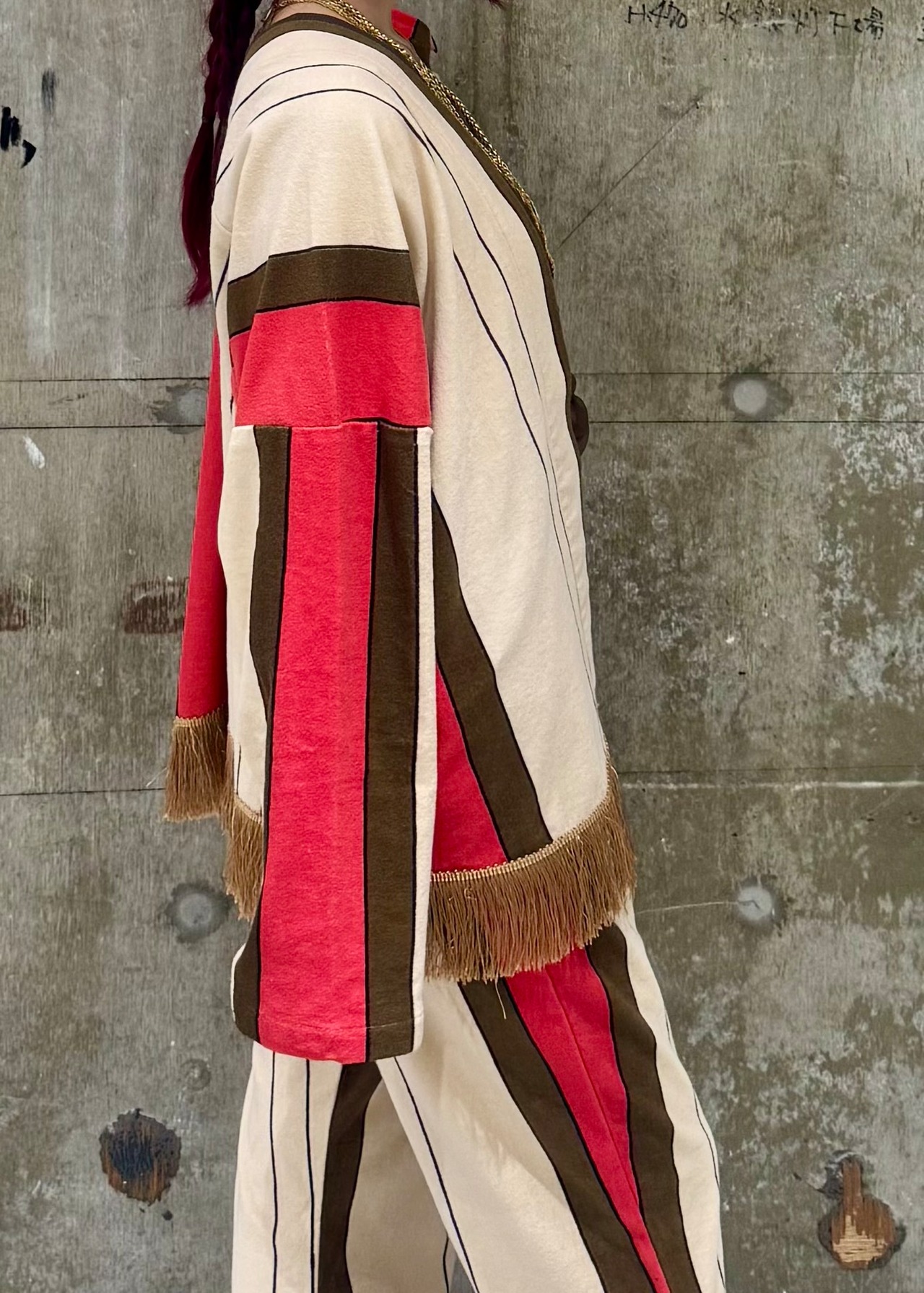 【STEVIE 】PILE STRIPE GOWN