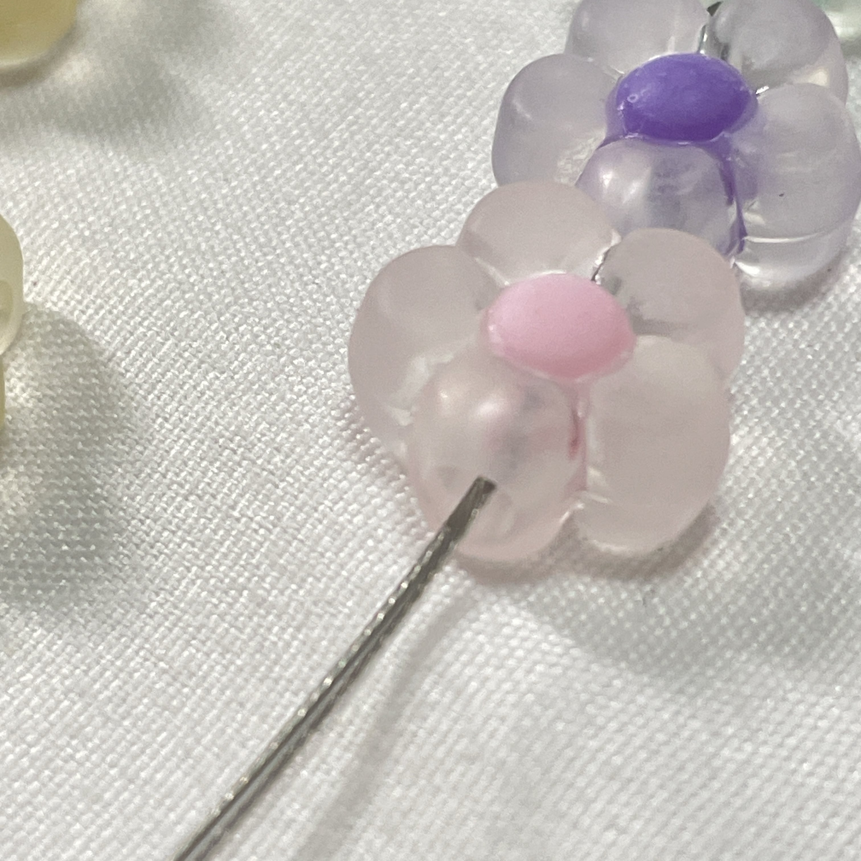 フラワー アクリルビーズ つや消し 30個入り【AB-FLW-tw-MIXt