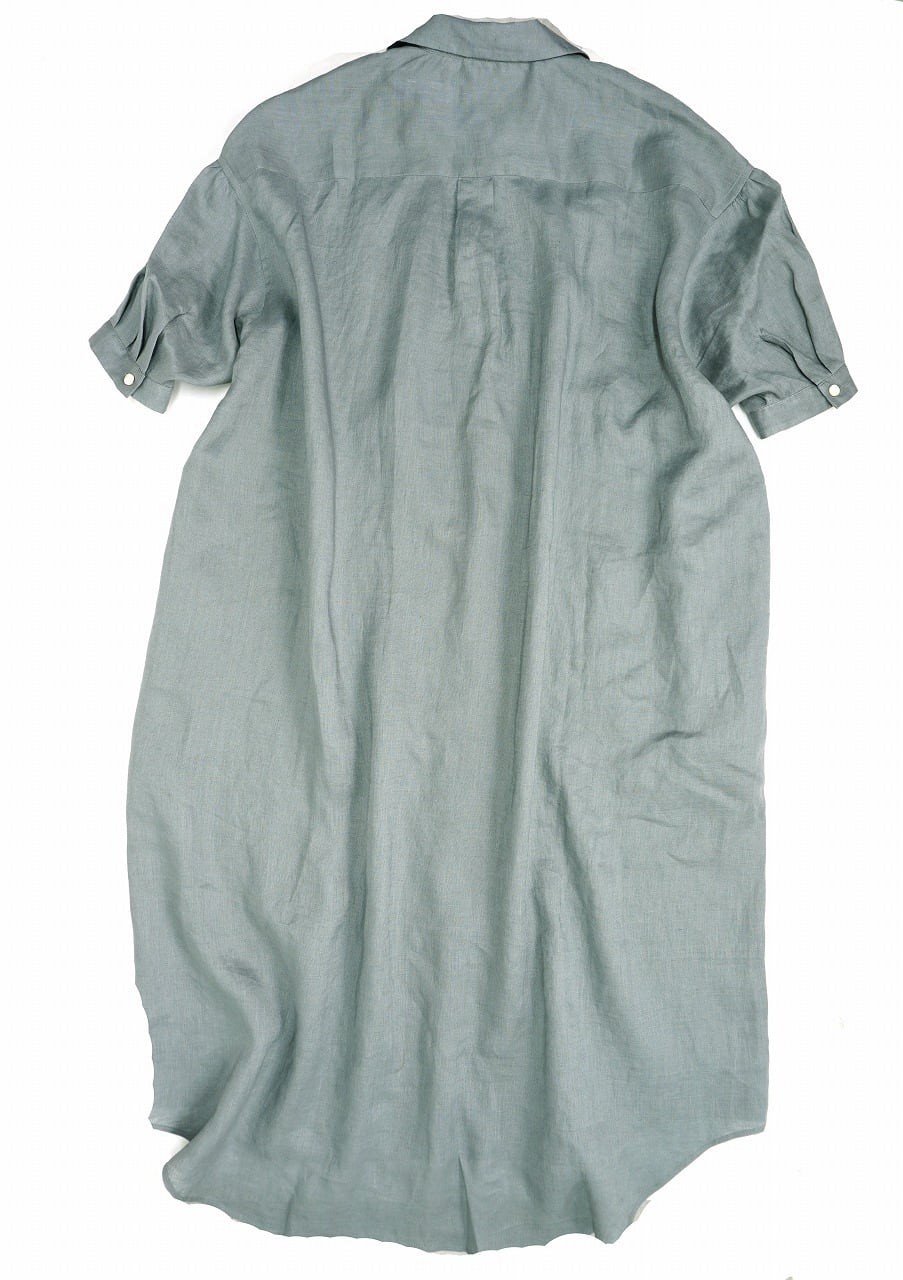 French Linen Open Collar S/S O/P