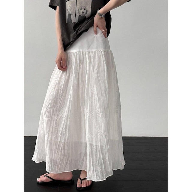 sheer washer gathered skirt