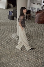 DU250519 shirring sheer tops【残り2点】