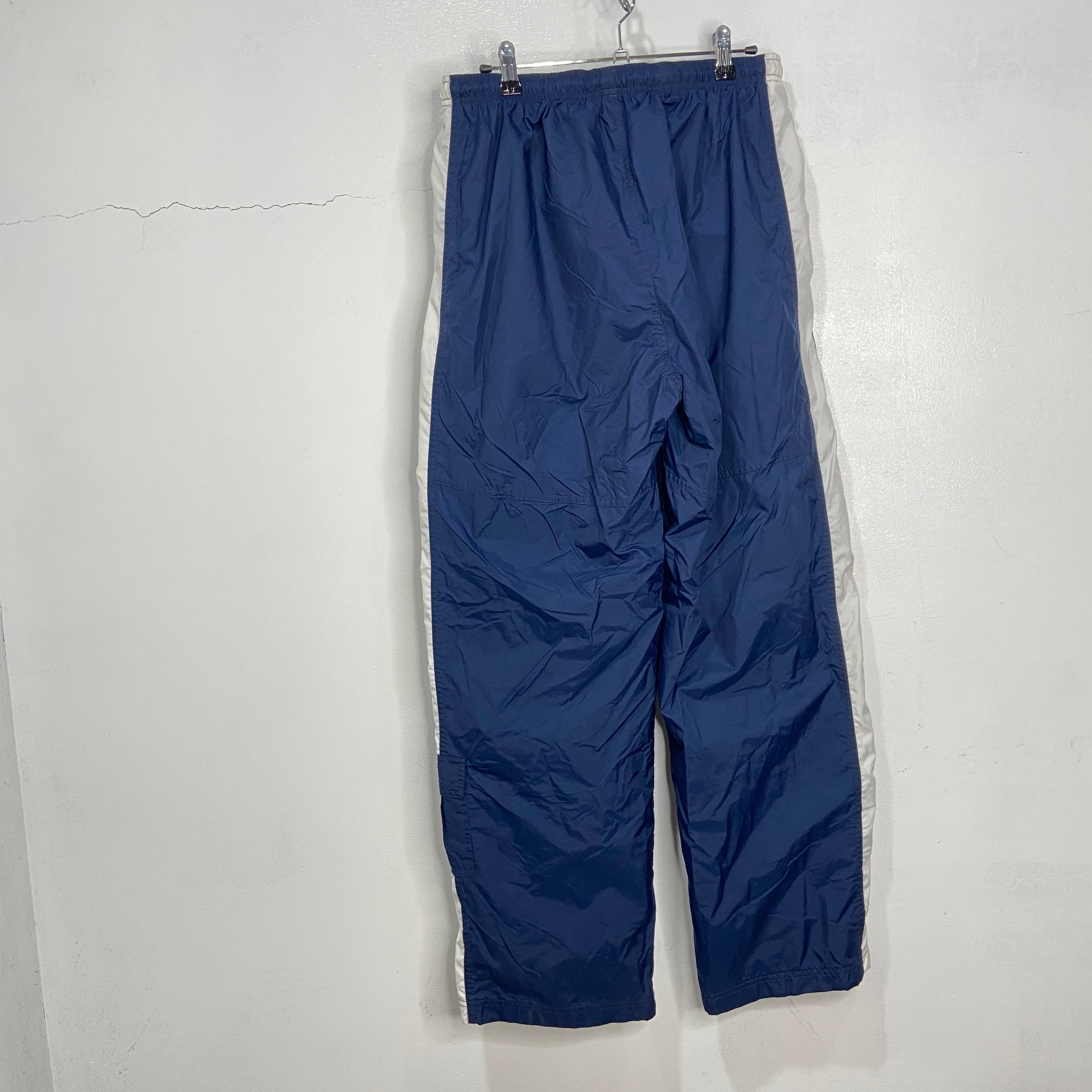 00s OLD NIKE NAVY NYLON BAGGY TECH PANTS