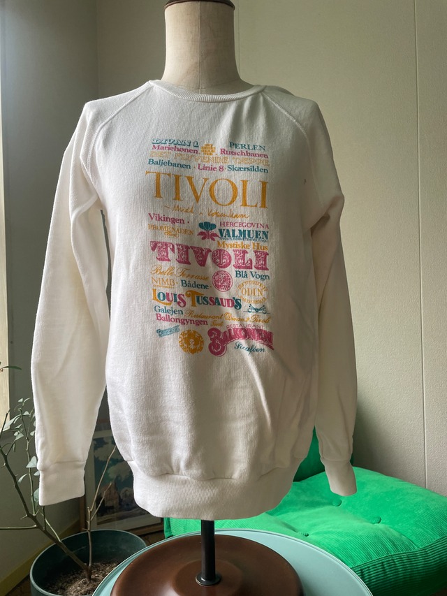 80s-90s TIVOLI Graphic Raglan Sweatshirt