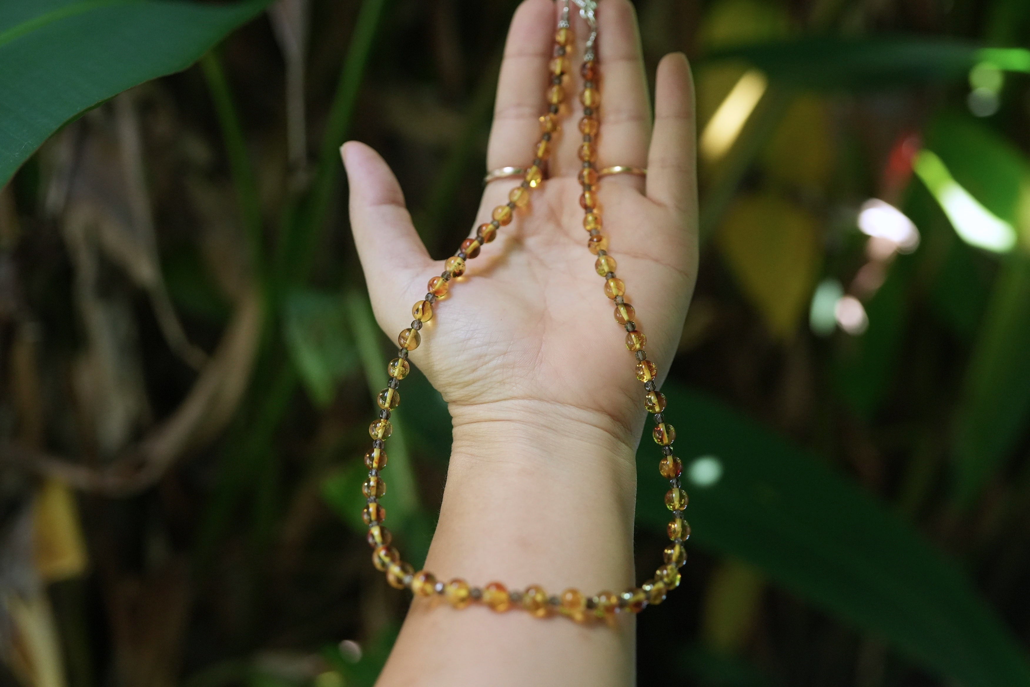 はちみつ★琥珀★イエローアンバー★ ネックレス 1400