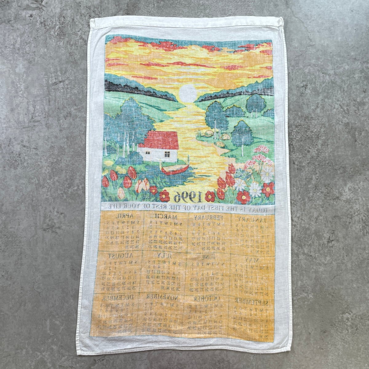 90年代 サンセット 風景画 カレンダー タペストリー ファブリック