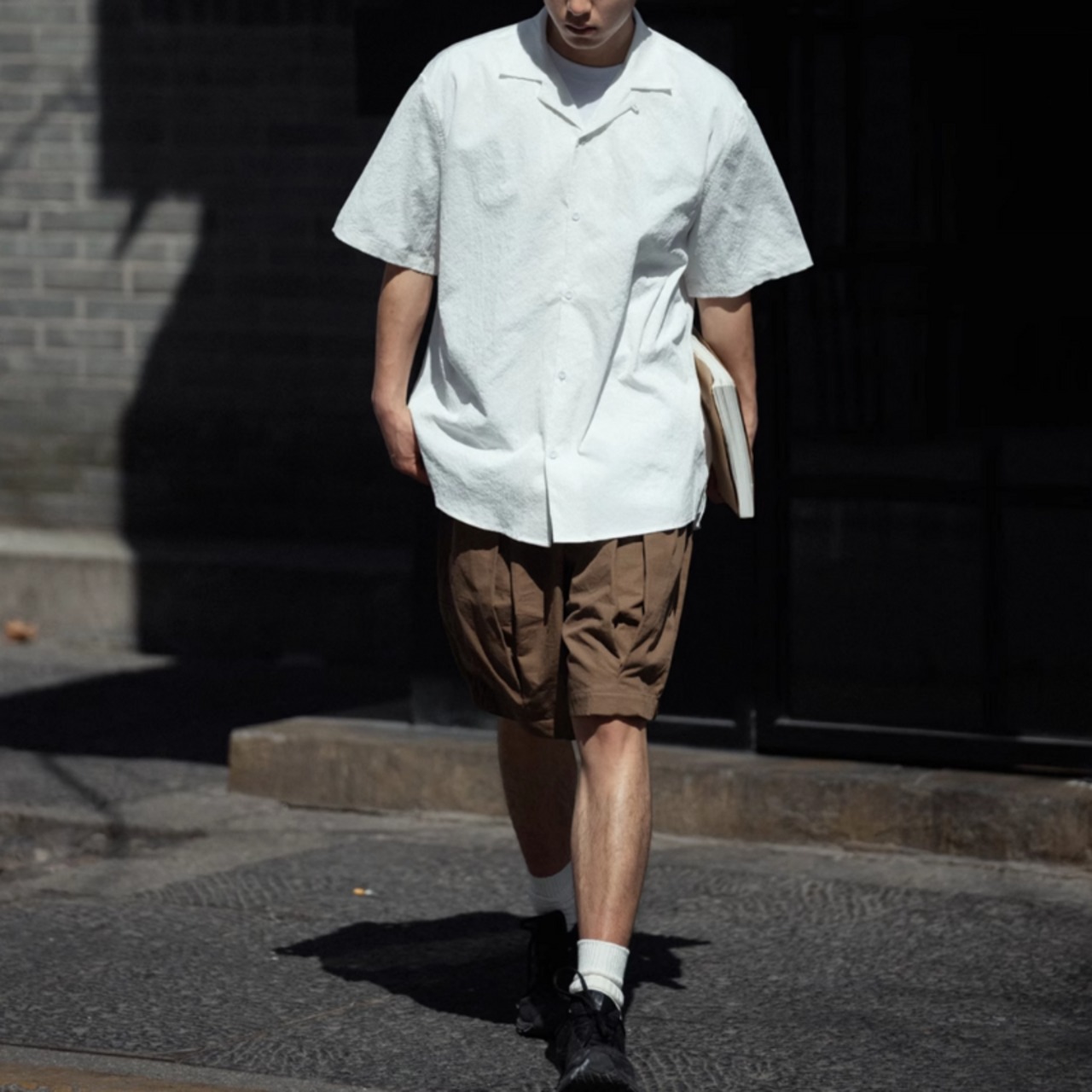 開襟ゆったりシャツ　0696