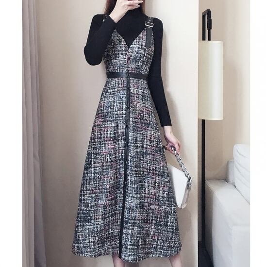 ジャンパースカート ツイードジャンパースカート ワンピース ツイード