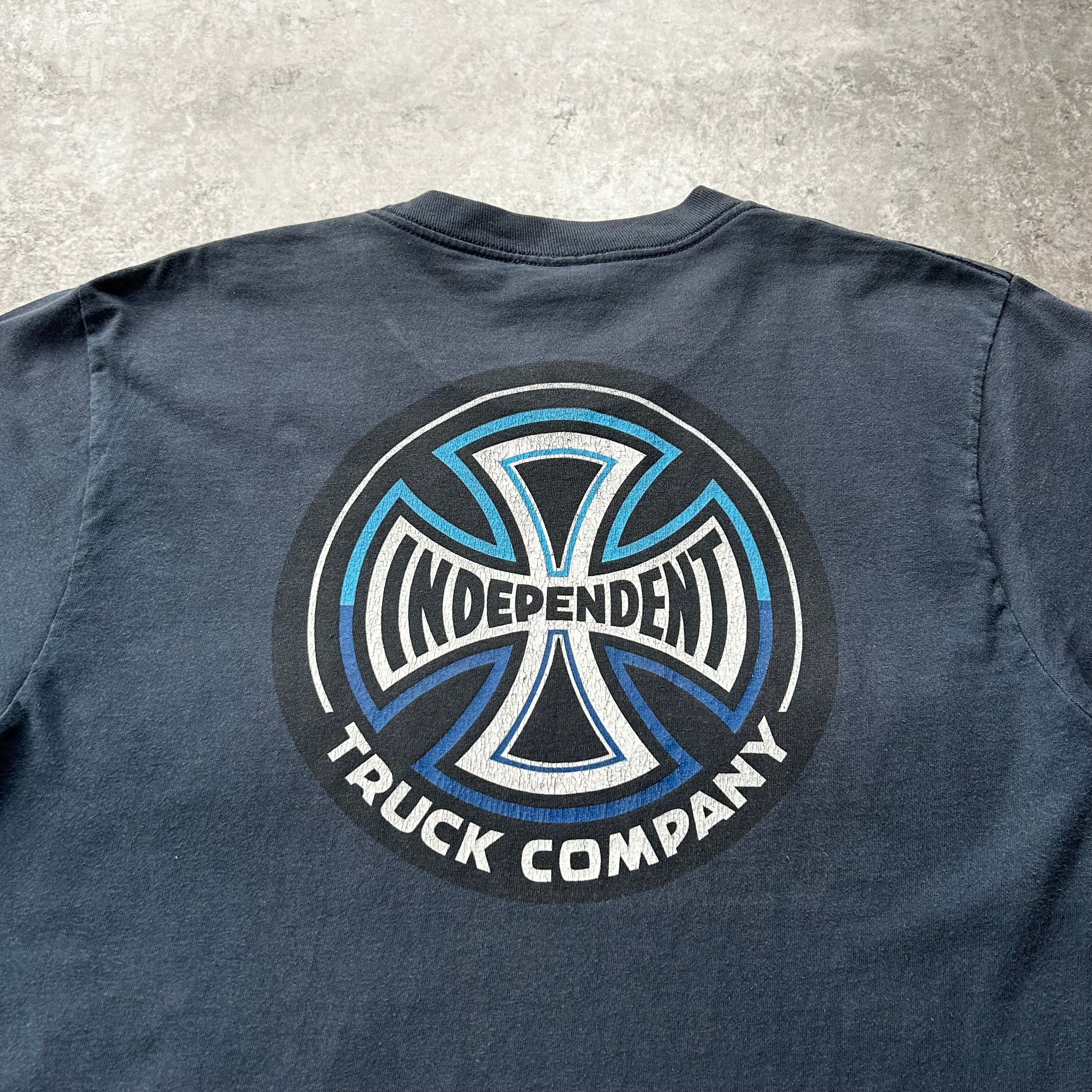 00s インディペンデント tシャツ USA製 ネイビー アイアンクロス NHS
