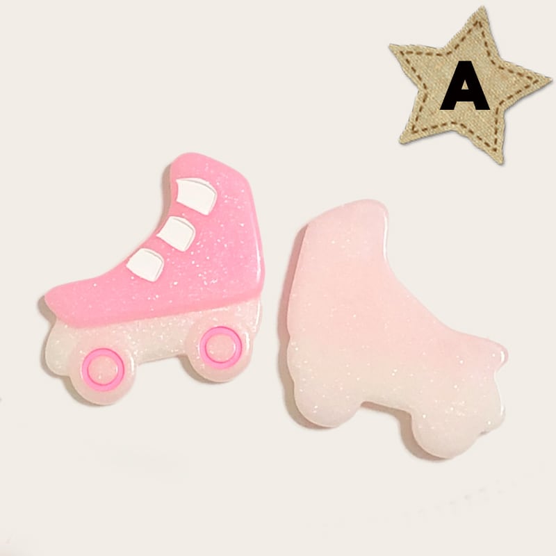 2個 70円】全6色 カラフル ローラースケート デコパーツ | リボンと