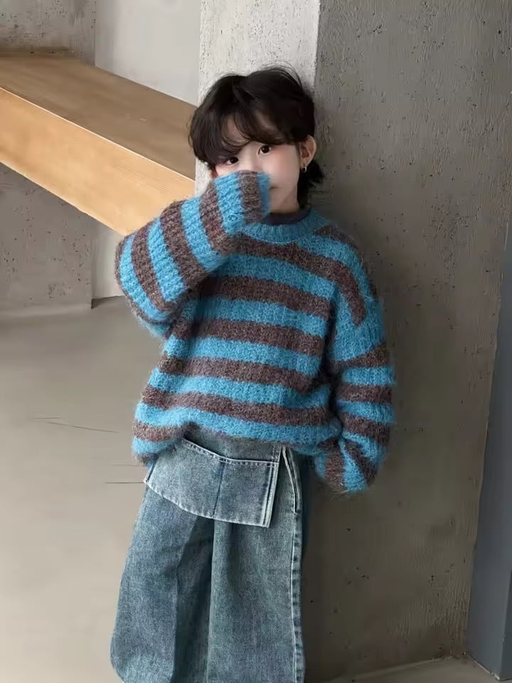 ボーダーニットトップス