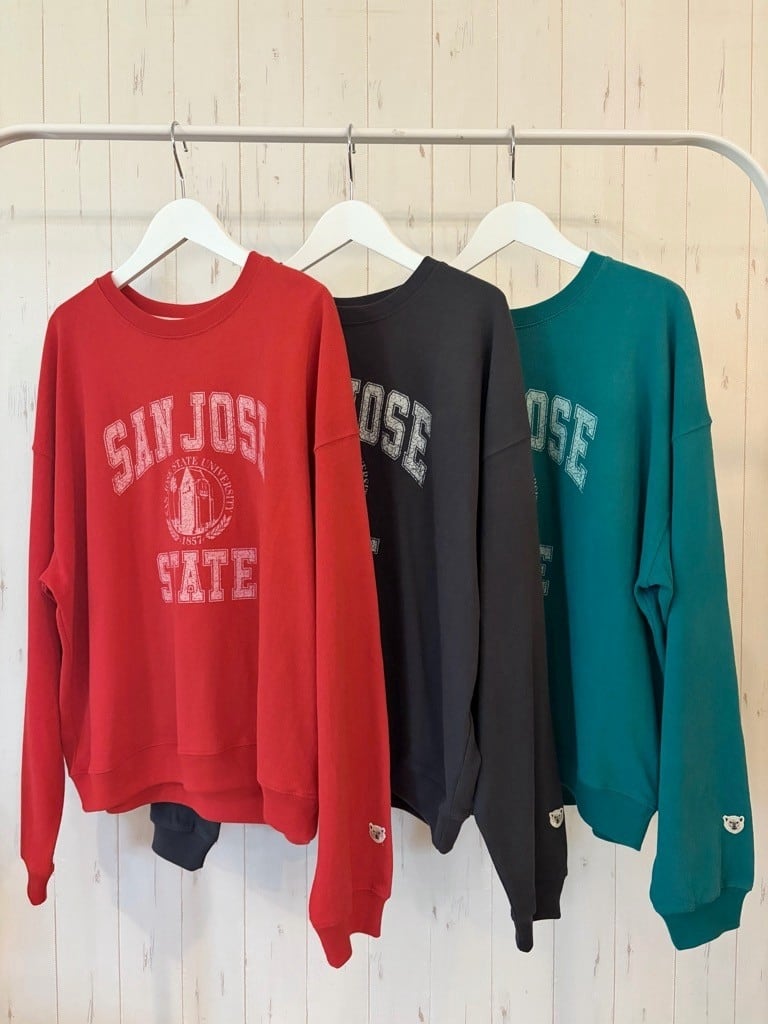 【10/下旬〜11/上旬入荷次第お届けのご予約】 L'ours Polaire et Bleu/ルスポレール&ブリュ ミニ裏毛SANJOSEロゴスウェット 26319243